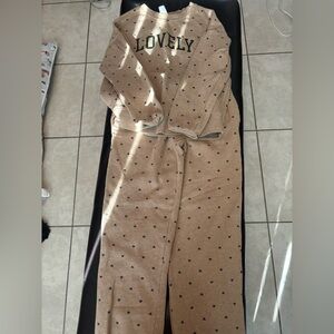 Lovely Tan girls Carters jogger set